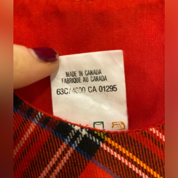 Vintage Toddler Dress, Red Tartan, Plaid, Size 2 - Picture 6 of 6